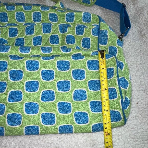Vera Bradley Weekend Travel Duffel Bag Doodle Daisy Blue Green Floral NWOT - Picture 5 of 7